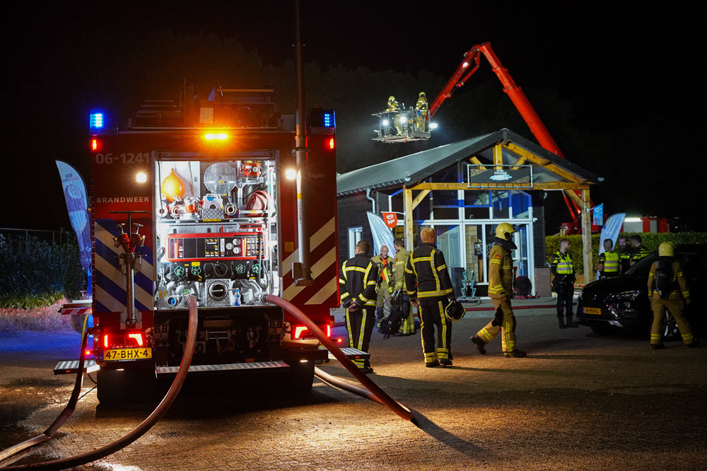 Brand cafetaria gebouw camping Doppenberg