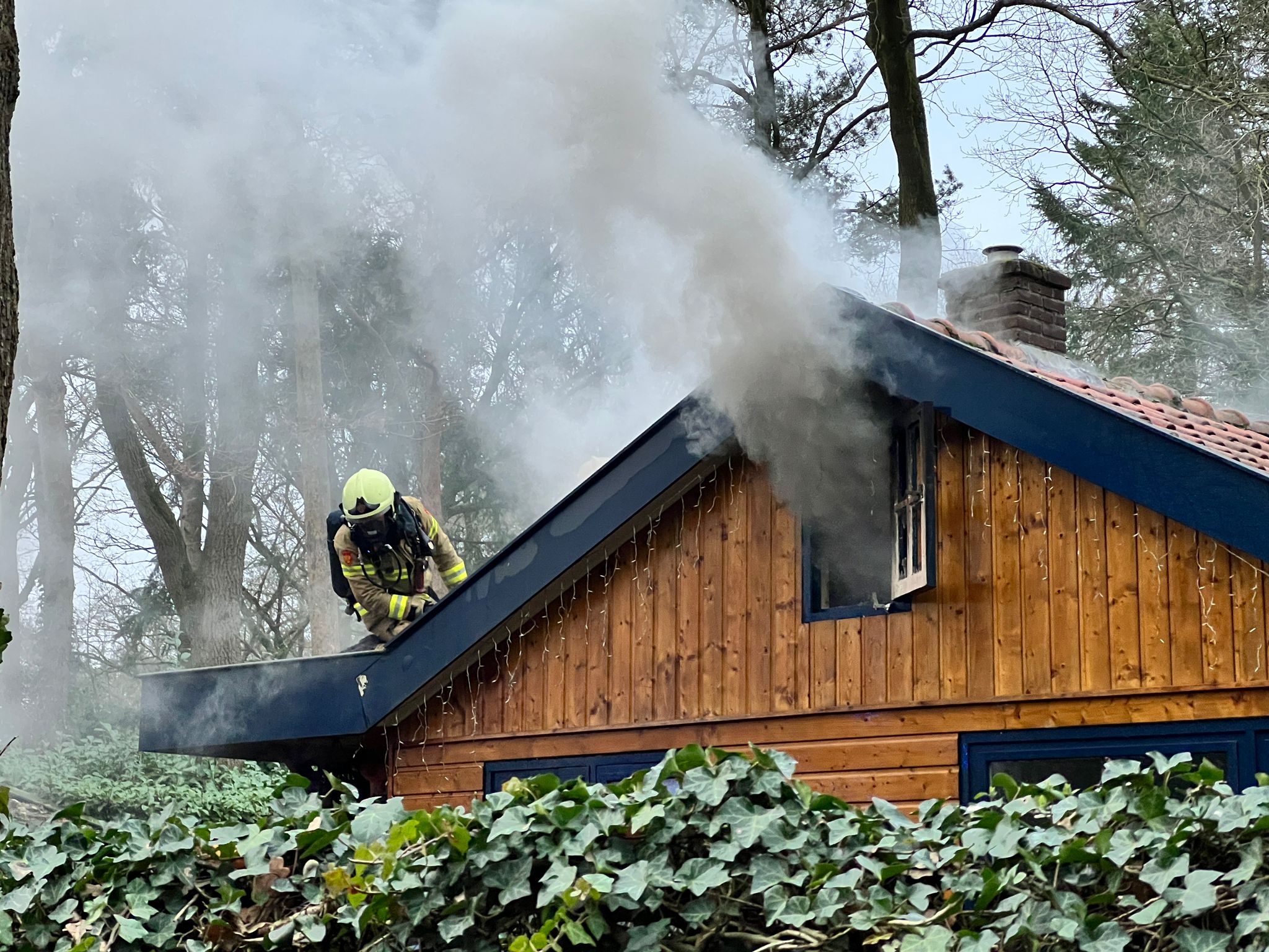 Brand vakantiewoning Zeeweg Ermelo