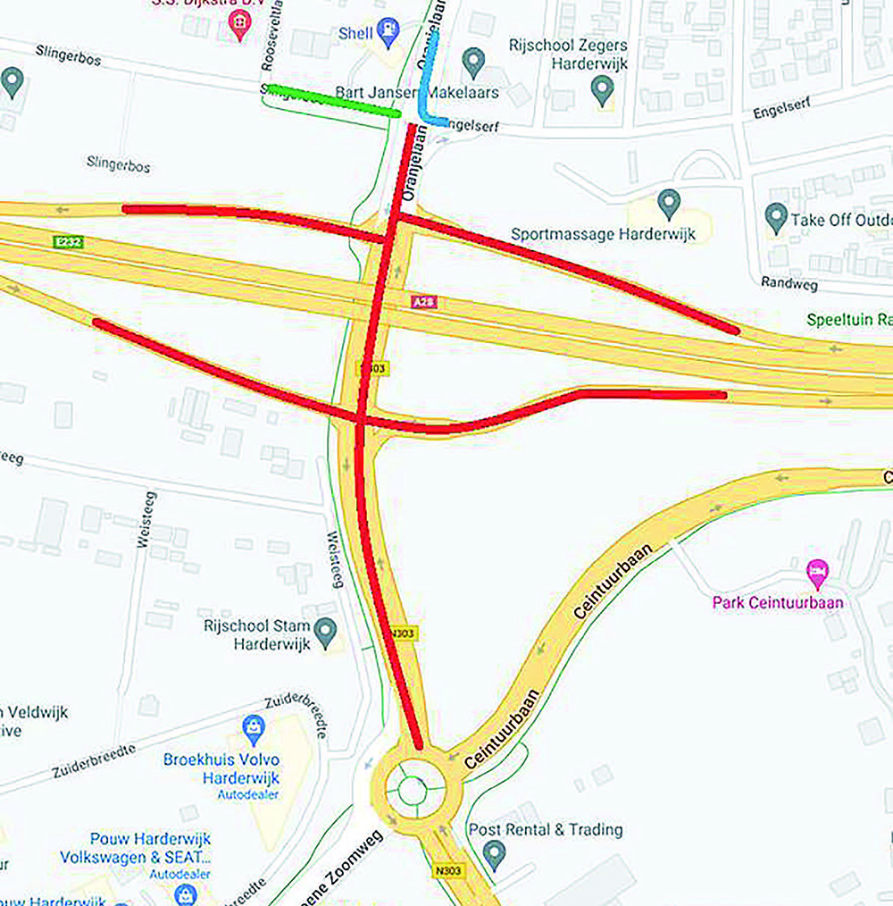 N303 werkzaamheden Ermelo Harderwijk