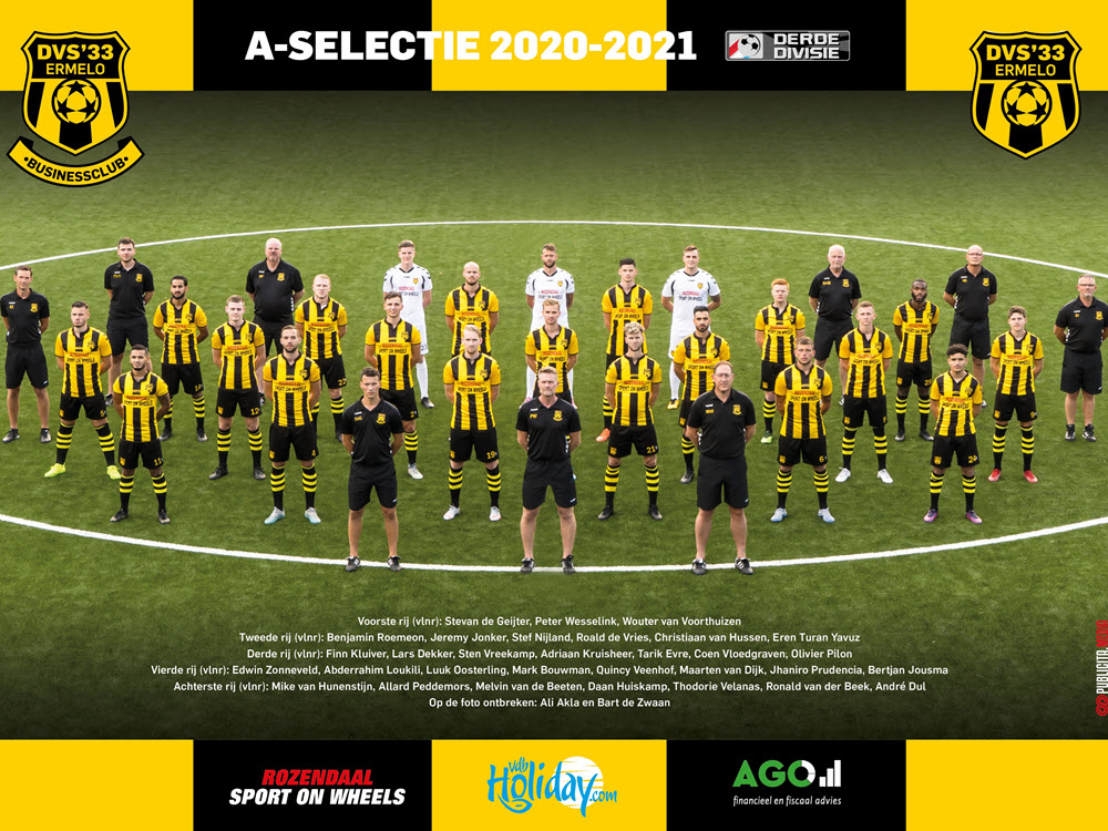 Teamfoto A selectie DVS 33 Ermelo