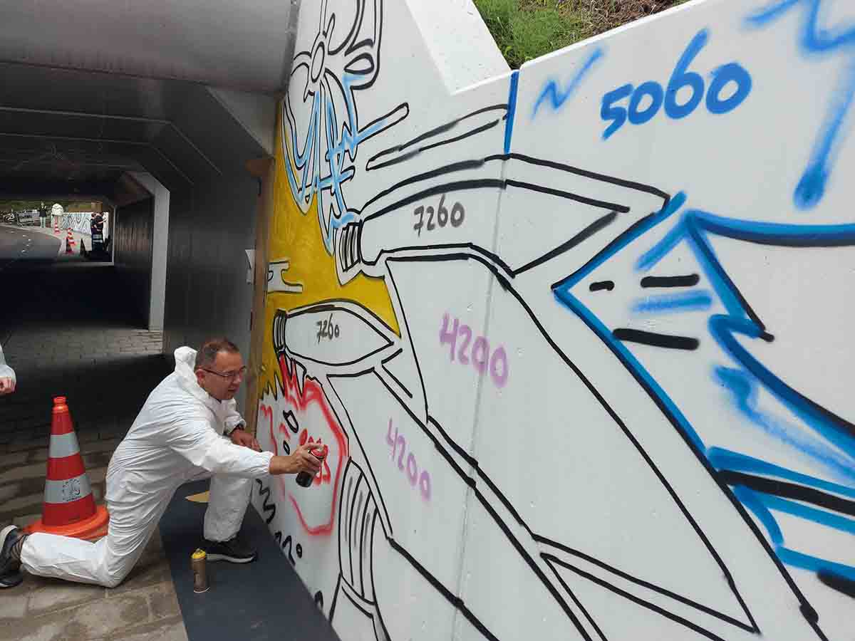 Kunstproject fietstunnel Ermelo