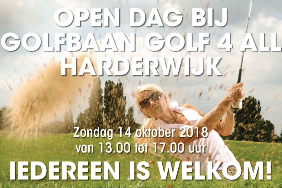 Maak kennis met de golfsport zondag 14 oktober bij Golfclub Harderwold
