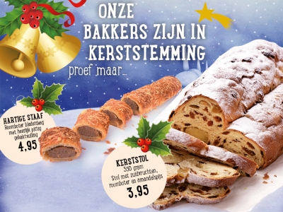 De bakkers van Bakkerij van Dongen zijn in de Kerststemming