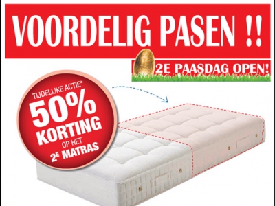 50% Korting op 2e matras 