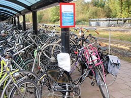 Verwijdering fout geparkeerde fietsen station