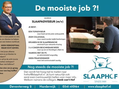 Vacature slaapadviseur (m/v)