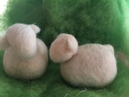 Leren vilten met schapenwol