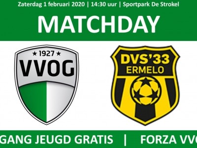 Kom zaterdag naar de kraker VVOG DVS’33