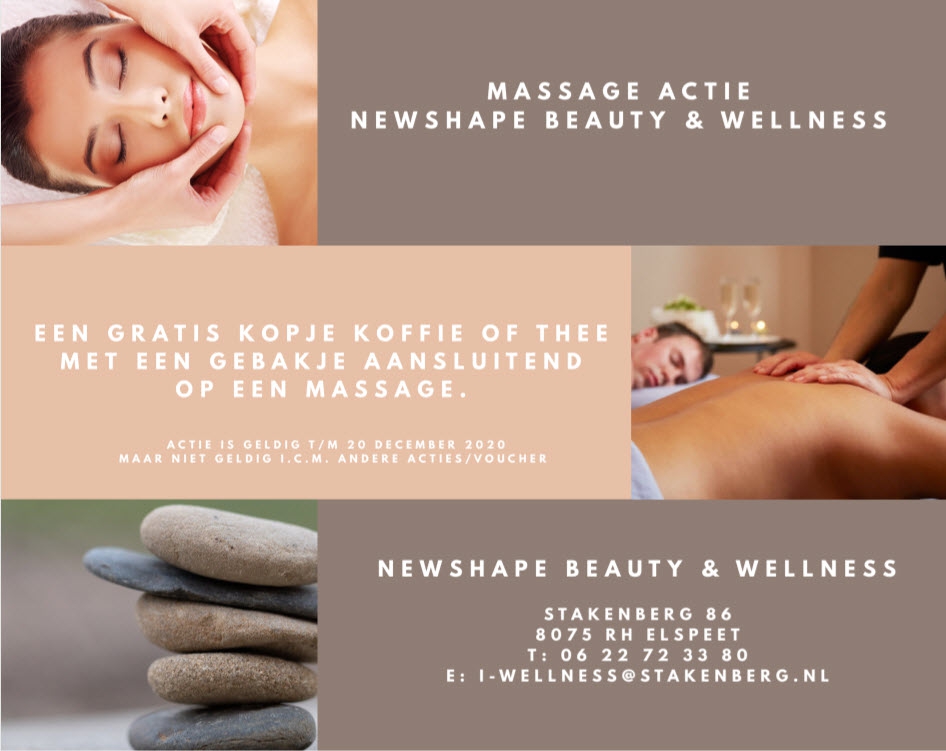 Massage actie Newshape Beauty & Wellness