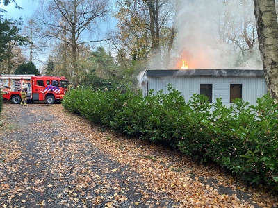 Brand in leegstaand chalet in Ermelo
