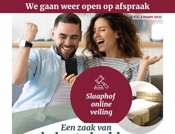 Ook Slaaphof Harderwijk gaat woensdag 3 maart weer open op afspraak!