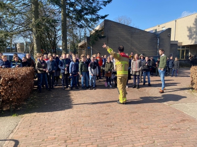 Schoorsteenbrand op de La Reystraat in Ermelo