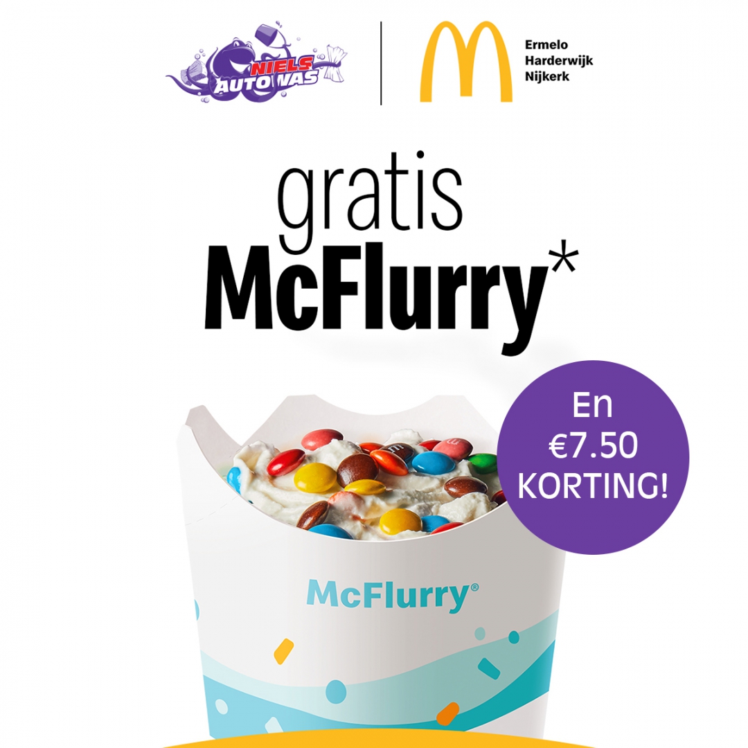 McFlurry Actie bij Niels Autowas Harderwijk