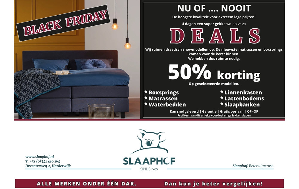 Black Friday Nu of .... Nooit