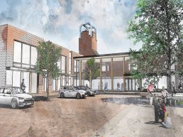 Een kijkje op de bouwplaats van de Dialoog in Ermelo