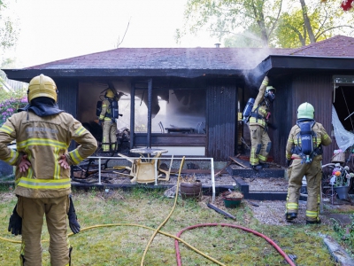 Chalet volledig uitgebrand in Ermelo