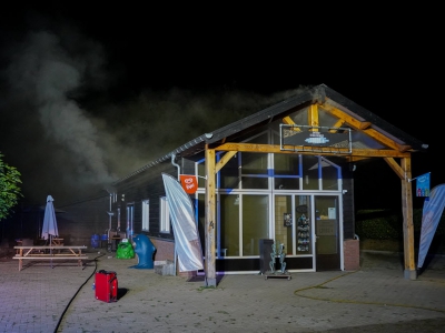 Brand in cafetariagebouw op camping Doppenberg in Ermelo