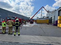 Brand op een houtverwerkingsbedrijf in Ermelo