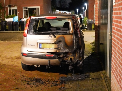 Autobrand op de Retiefstraat in Ermelo