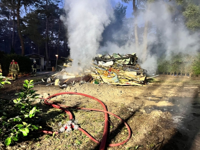 Container in brand op camping de Rimboe in Ermelo