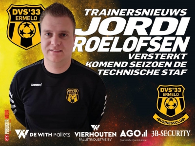 Jordi Roelofsen sluit aan bij staf A-selectie DVS'33 Ermelo