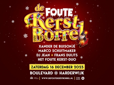 De Foute Kerstborrel, kaartverkoop zaterdag 23 september om 11.00 uur van start!