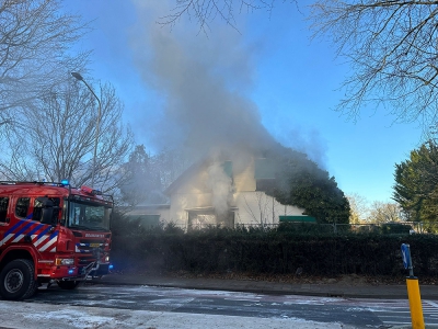 Felle brand in vrijstaande woning aan de Horsterweg in Ermelo