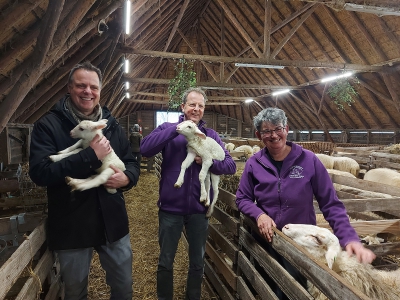 Twee lammetjes geadopteerd bij de Schaapskooi in Ermelo