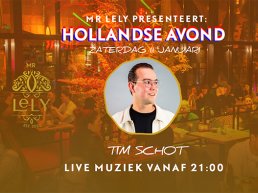 Live muziek met Tim Schot bij Mr Lely