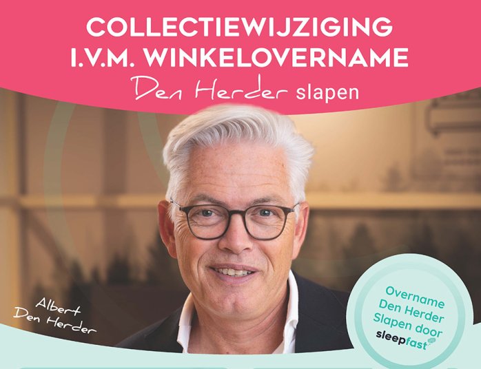 Collectiewijziging i.v.m. winkelovername Den Herder Slapen