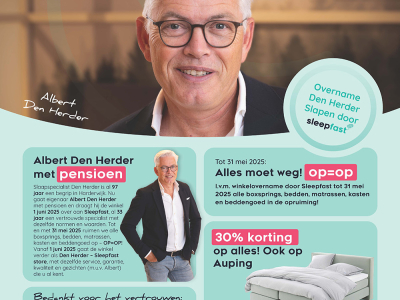 Collectiewijziging i.v.m. winkelovername Den Herder Slapen