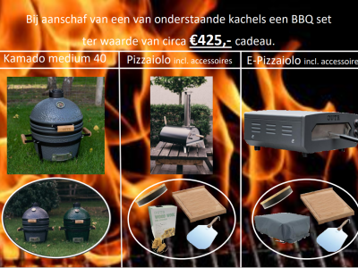 BBQ set cadeau bij aanschaf van onderstaande kachels