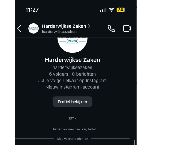 Let op: Nepaccount actief onder de naam Harderwijkse Zaken!
