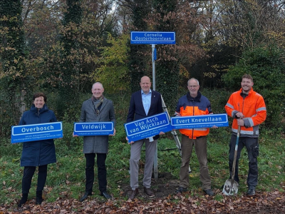 Nieuwe straatnamen voor Zorgpark Landgoed Veldwijk