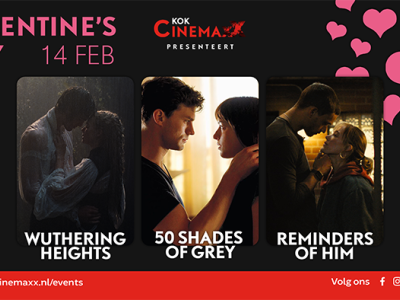 Valentijnsdag Specials bios: Vakkenvullers XL, Wuthering Heights en Fifty Shades of Grey