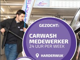 Gezocht: carwash medewerker 24 uur per week