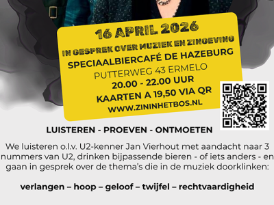 U2 muziek zingeving avond 16 april